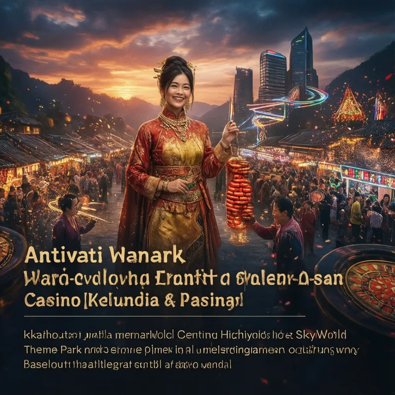 Pemandangan indah Genting Highlands dengan taman tema dan kasino